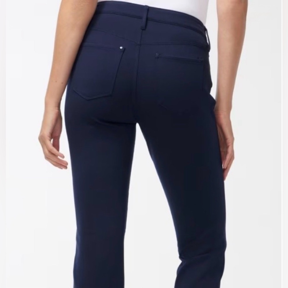 NWT Women's Chico's Size 0 TALL (US 4 Tall) Ponte 5 Pocket Slim Pants Navy Blue - Picture 5 of 6